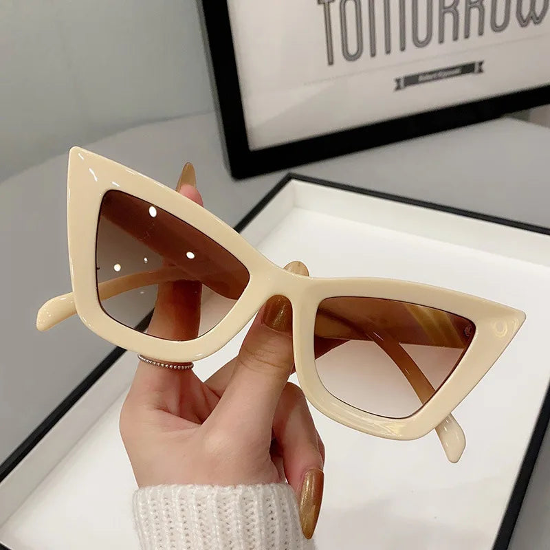 Vintage Square Cat-Eye Sunglasses