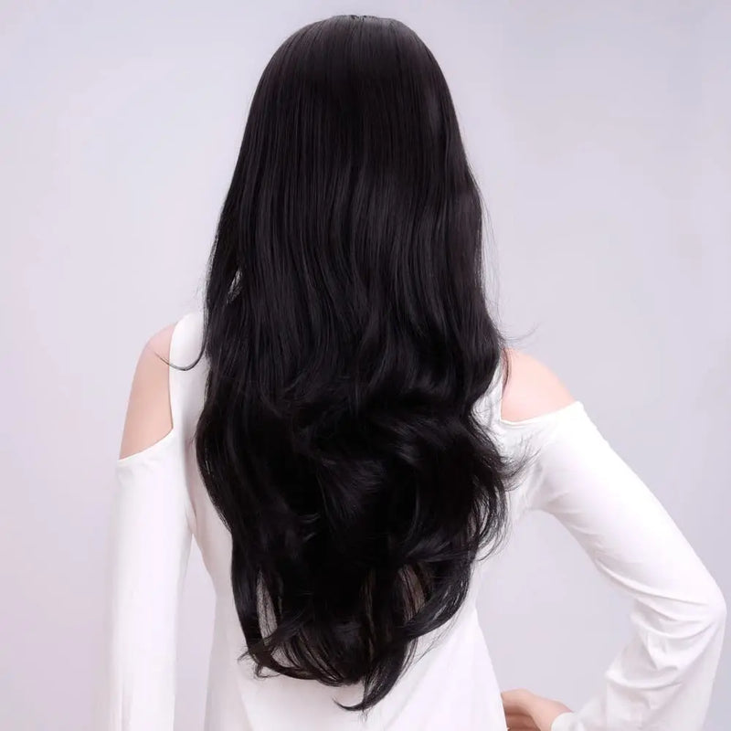 24-Inch Wavy Half Wig with Secure Clips
