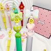 Cute Acrylic Beaded Ballpoint Pens – Set of 6