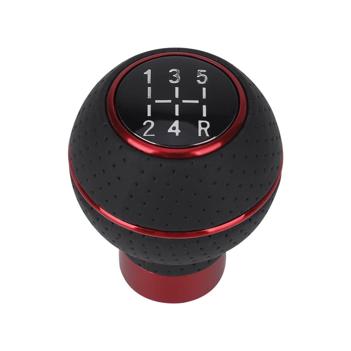 Universal Aluminum Alloy Shift Knob with Leather Grip
