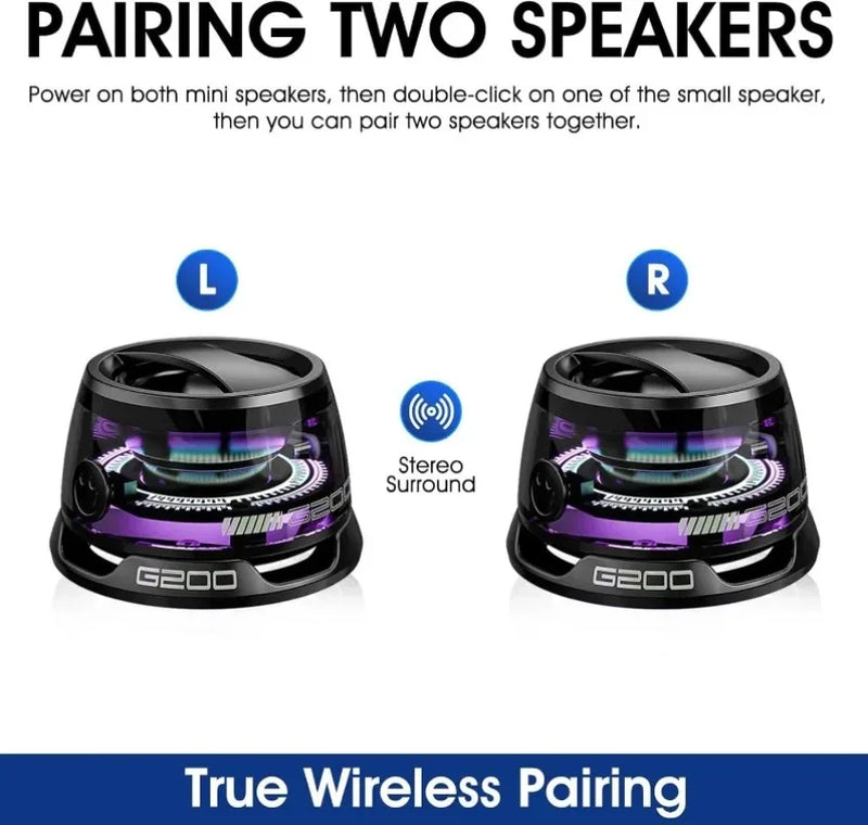 Altavoz Bluetooth Mini Magnético con Luces RGB