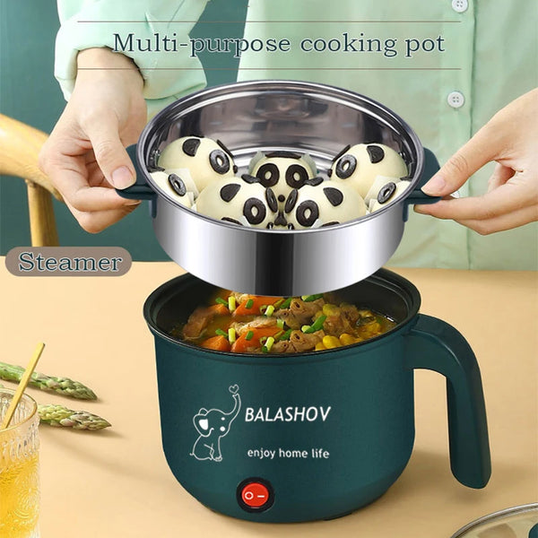 Compact 1.8L Electric Rice Cooker & Hot Pot