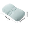 Almohada ergonómica azul claro para la rodilla, diseñada para dormir de lado.