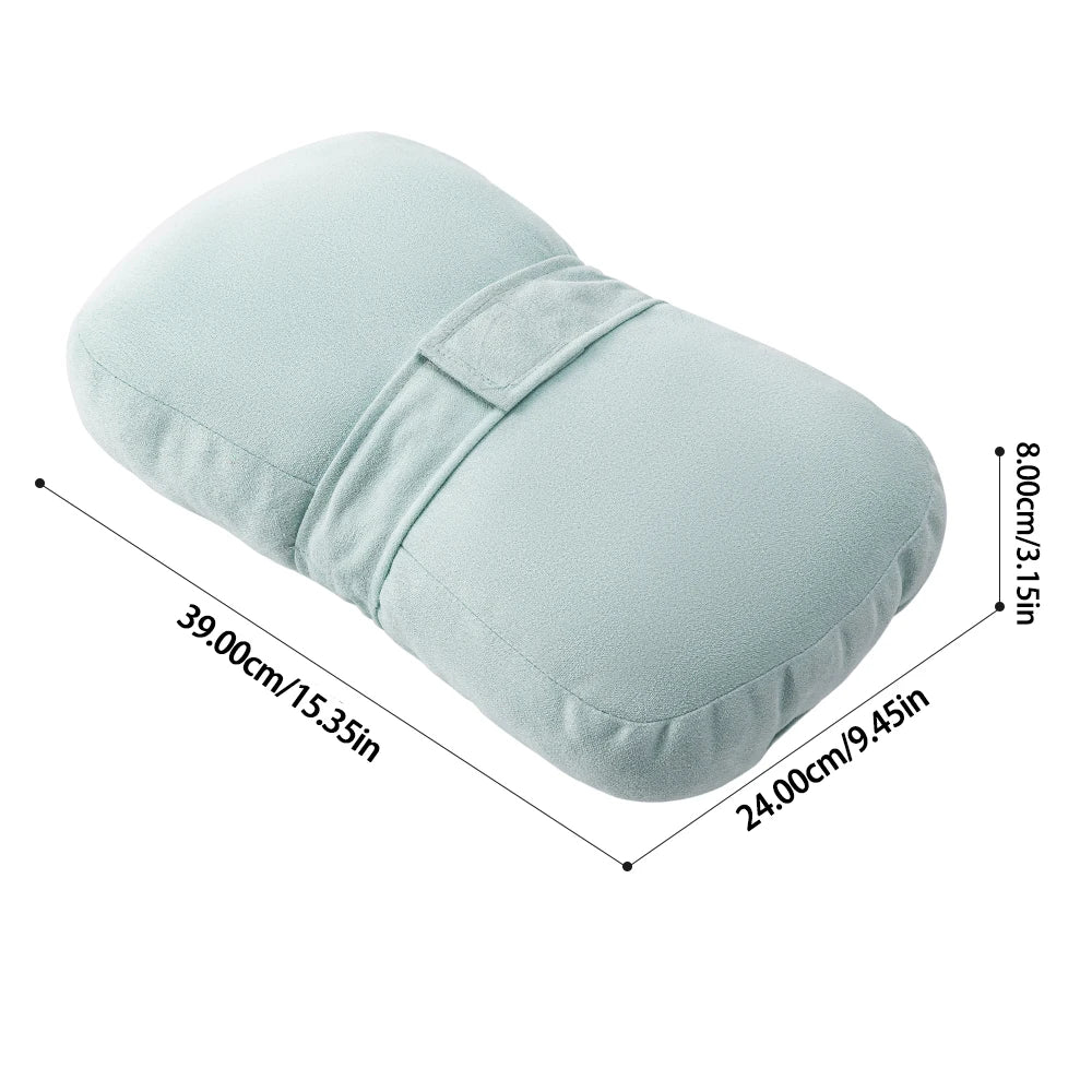 Almohada ergonómica azul claro para la rodilla, diseñada para dormir de lado.