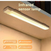 An infrared sensor lamp mounted on a ceiling, illuminating a room.