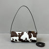 Vintage Y2K Vegetable-Tanned Leather Cylinder Bag