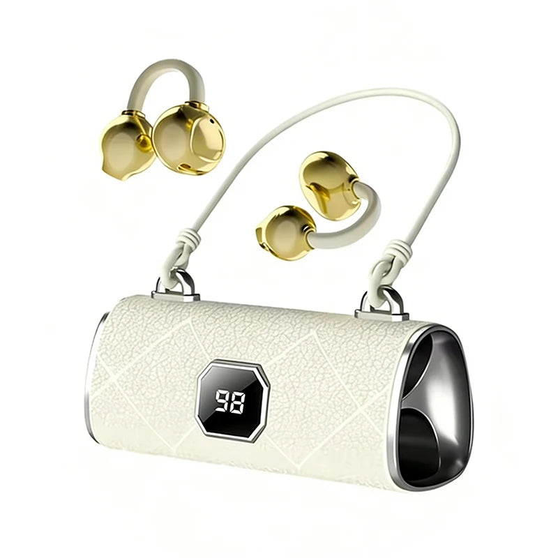 Open-Ear Bluetooth Earbuds with LED Display
