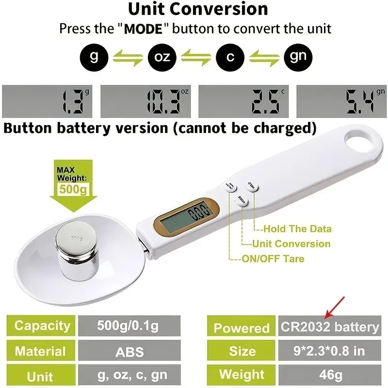 Digital Spoon Scale with LCD Display