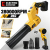 Yellow Electric Goddess 28000RPM 2KG cordless brush and blower tool with various attachments