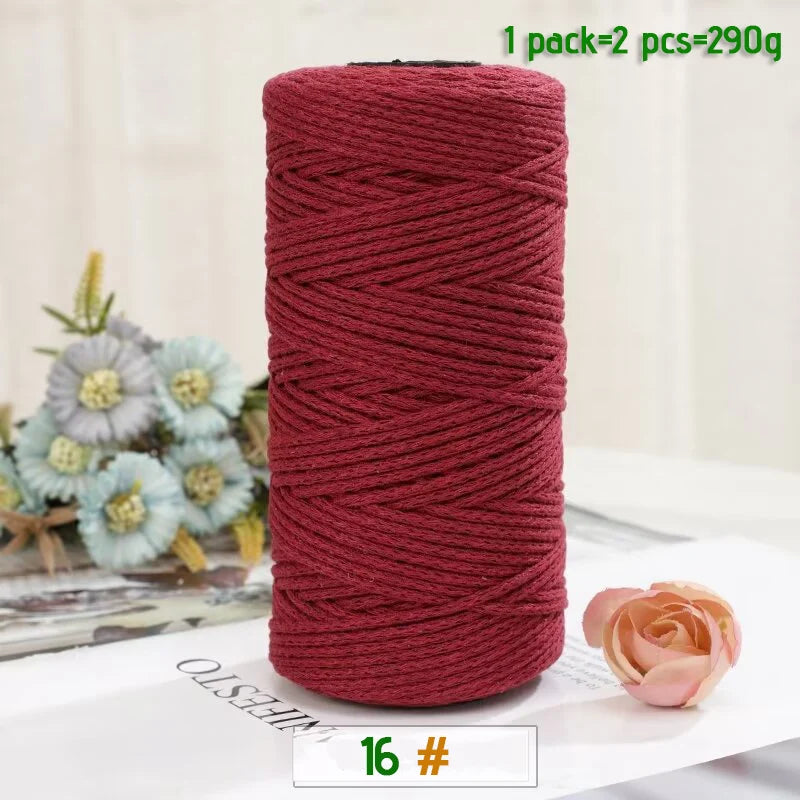 100% Cotton Hollow Yarn for Knitting & Crochet