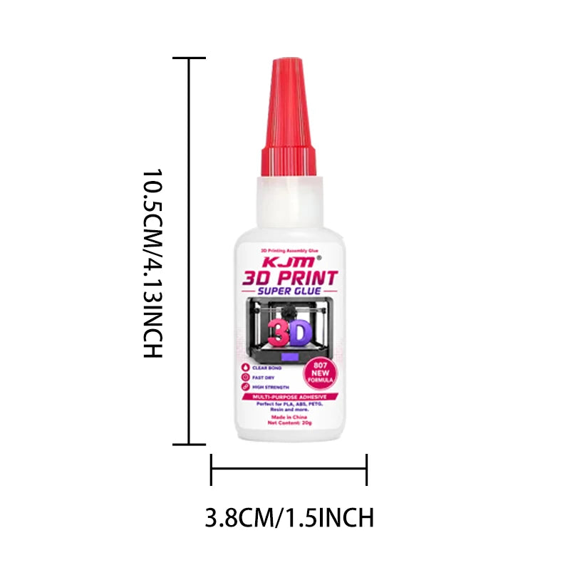 Strong Fast-Curing 3D Printing Glue for PLA ABS TPU PETG