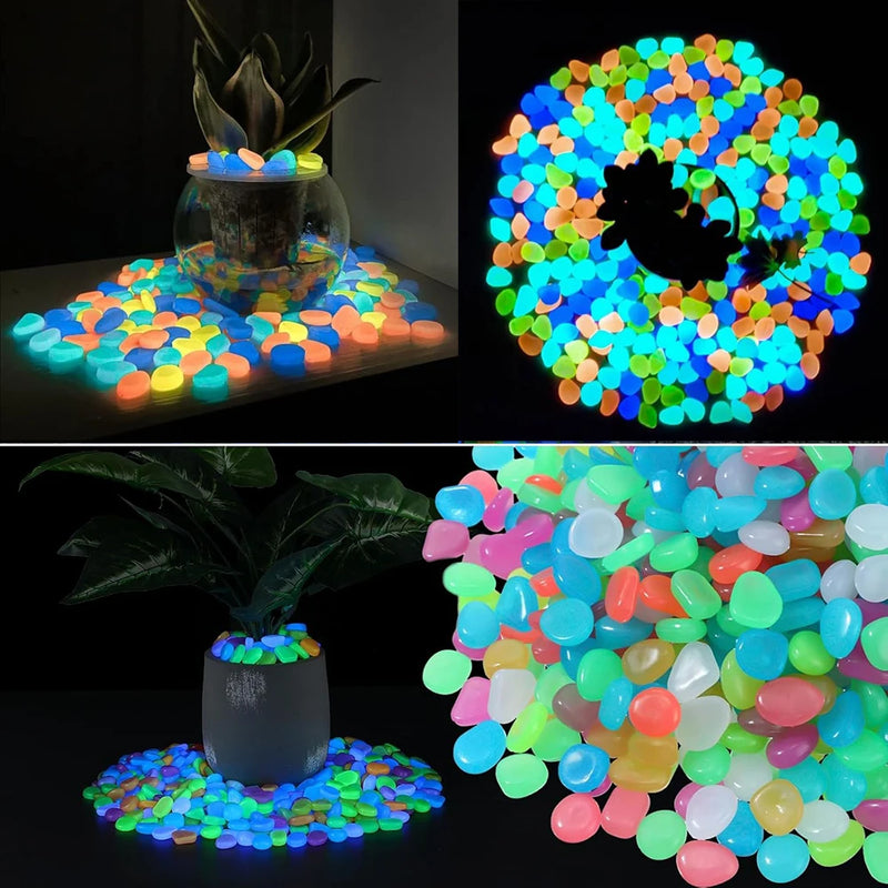 Glow-in-the-Dark Resin Pebbles for Garden & Home Decor