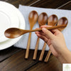 Natural Wooden Spoon and Fork Set (5 Pieces)