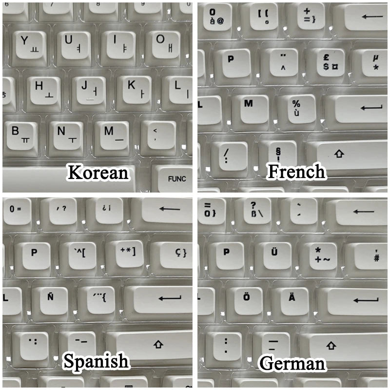 Multilingual PBT Keycaps for Mechanical Keyboards