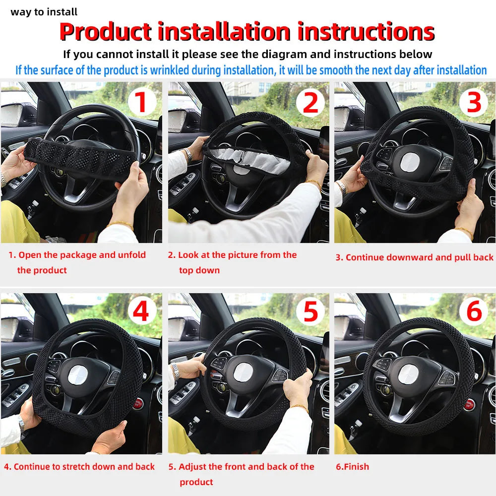 Glitter Butterfly Steering Wheel Cover – Waterproof & Non-Slip