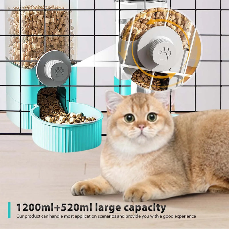 Dispensador de Comida y Agua para Mascotas por Gravedad