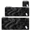 Large Abstract Desk Mat with Stitched Edges
