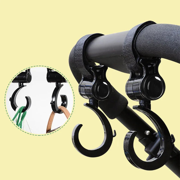 Universal Stroller Hooks for Shopping Bags & Diaper Bags