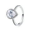 Sterling Silver Heart Ring with Cubic Zirconia