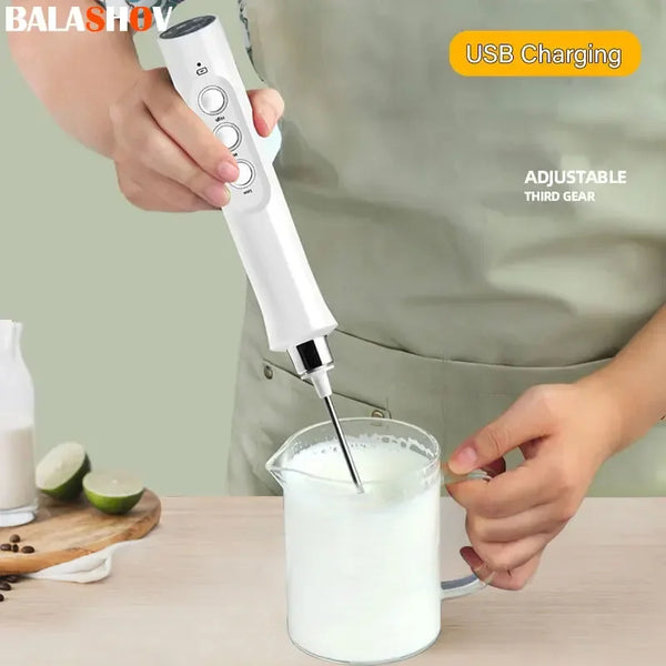 Rechargeable 3-in-1 Handheld Milk Frother & Mixer