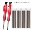Heavy-Duty Carpenter Pencil Set with Extended Tip and Built-In Sharpener