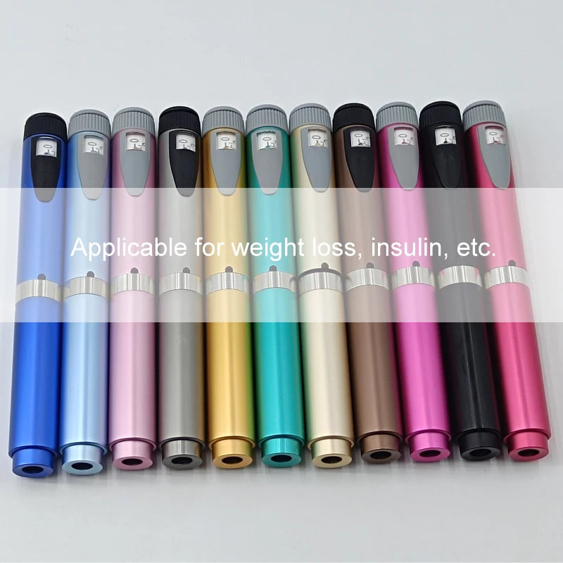 Reusable Metal Injection Pen - Adjustable Dosage 0-60 IU with Carrying Case