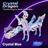 Crystal Dragon transforming car toy in Crystal Blue featuring a vehicle and dinosaur form