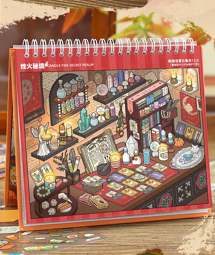 10-in-1 3D Cartoon Desktop Organizer Sticker Pack for Scrapbooking and DIY