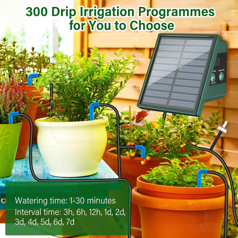 Solar-Powered Automatic Drip Irrigation Kit