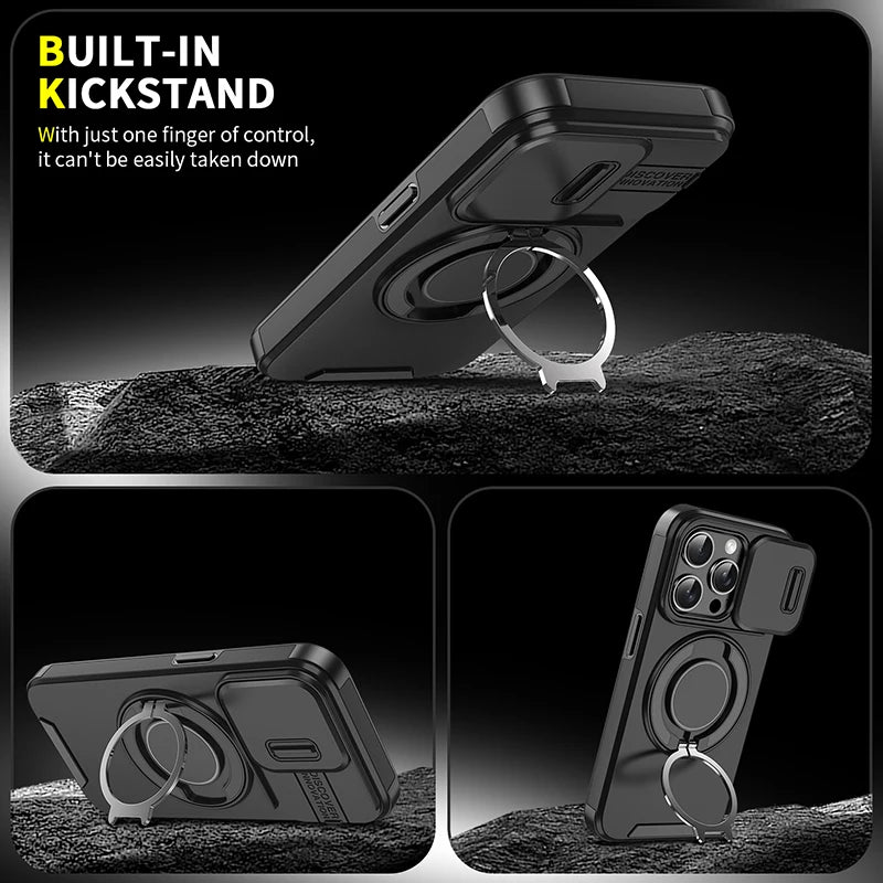 Coque de Téléphone avec Anneau Rotatif 360° pour Voiture