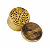 Gold Coin Pattern Metal Herb Grinder