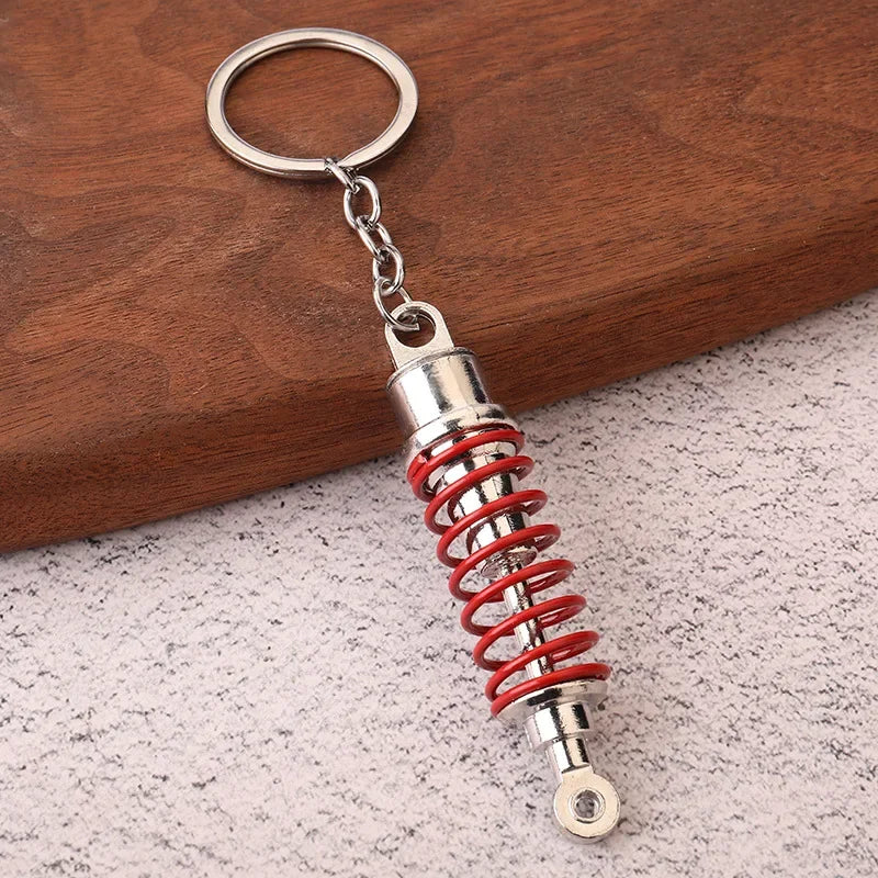 Gearbox Keychain with Turbo Hub and Brake Disc Pendant