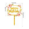 Golden Acrylic Happy Birthday Cake Topper