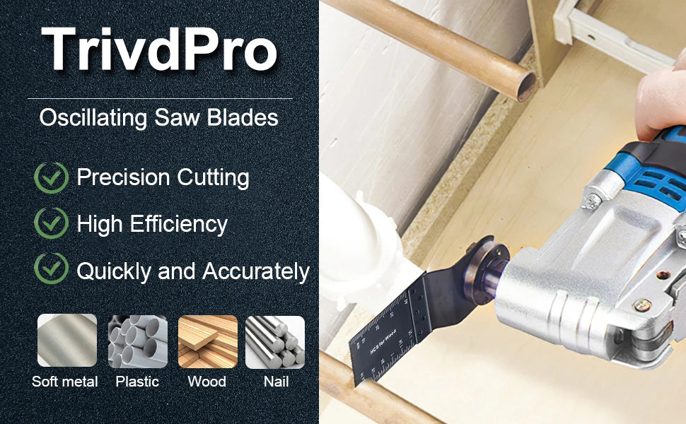 Oscillating Multi-Tool Blades for Fast Cutting in Wood, Metal, and Plastic
