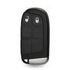 Black replacement key fob shell for Jeep, Dodge, Chrysler, and Fiat vehicles.
