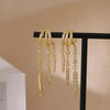 Gold Plated Triple Huggie Stud Earrings