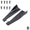 Black carbon fiber car bumper lip diffuser splitter and mounting screws
