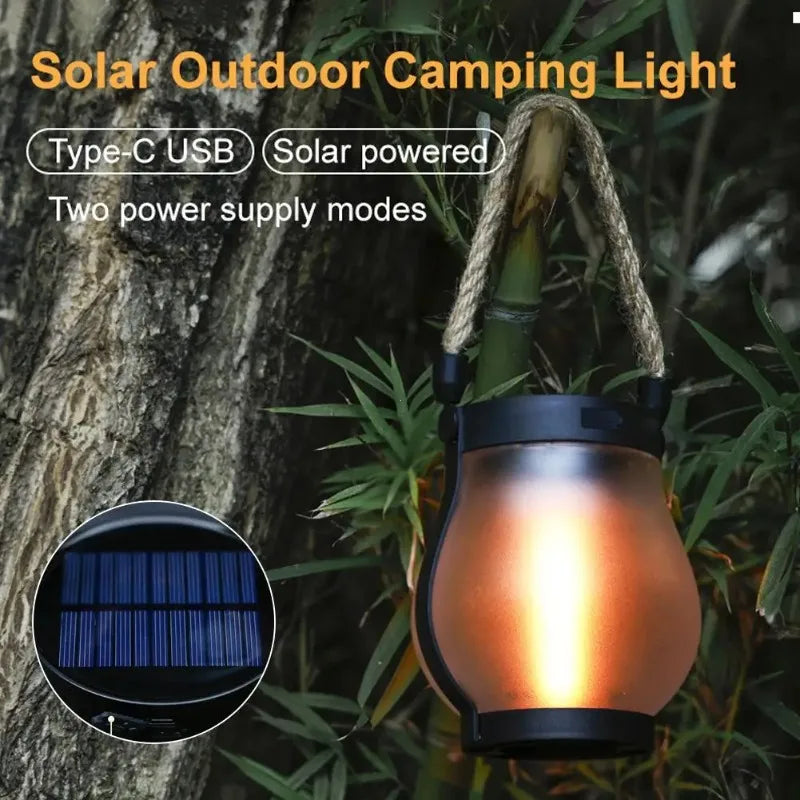 Solar-Powered Rechargeable Camping Lantern