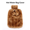 Plush Hot Water Bottle Cover with Soft Fleece Lining