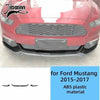 Carbon fiber grain decorative trim kit for Ford Mustang 2015-2017 featuring clear plastic pieces.