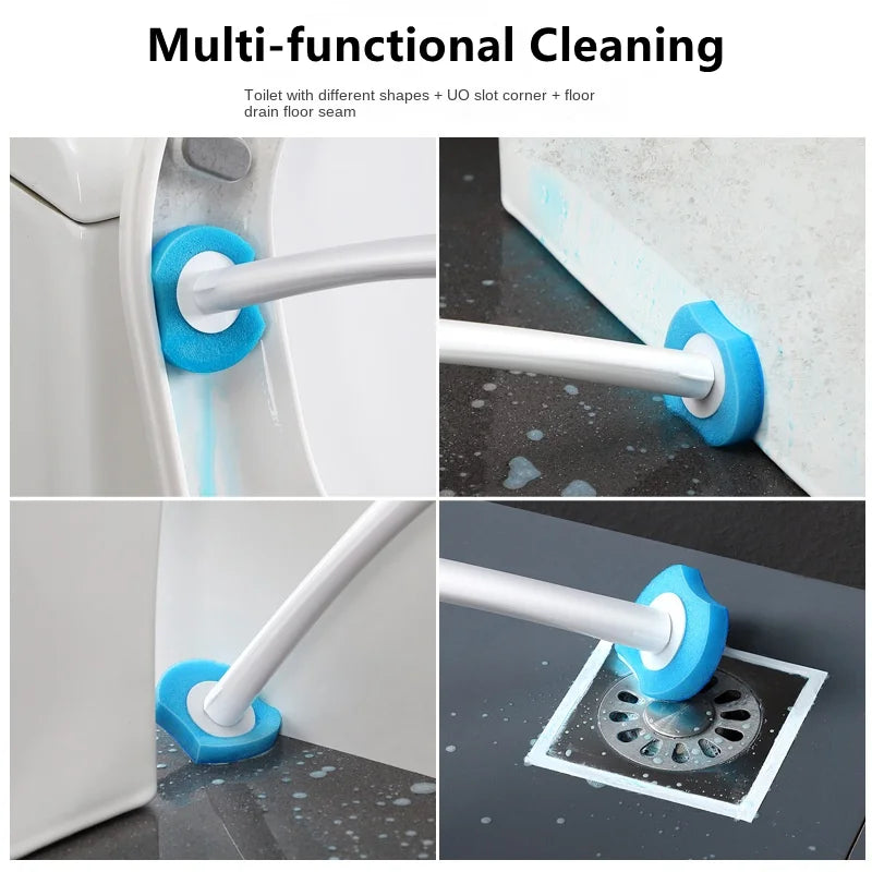 Reusable Toilet Cleaning Brush Set