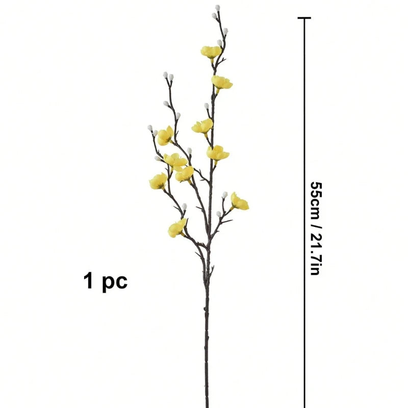 Artificial White Plum Blossom Branch for Chinese Home Décor