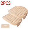 Two beige quilted car seat covers with square-front rows.