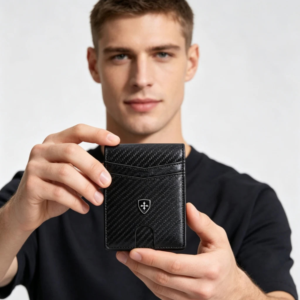 Carbon Fiber RFID Blocking Bifold Wallet for Men