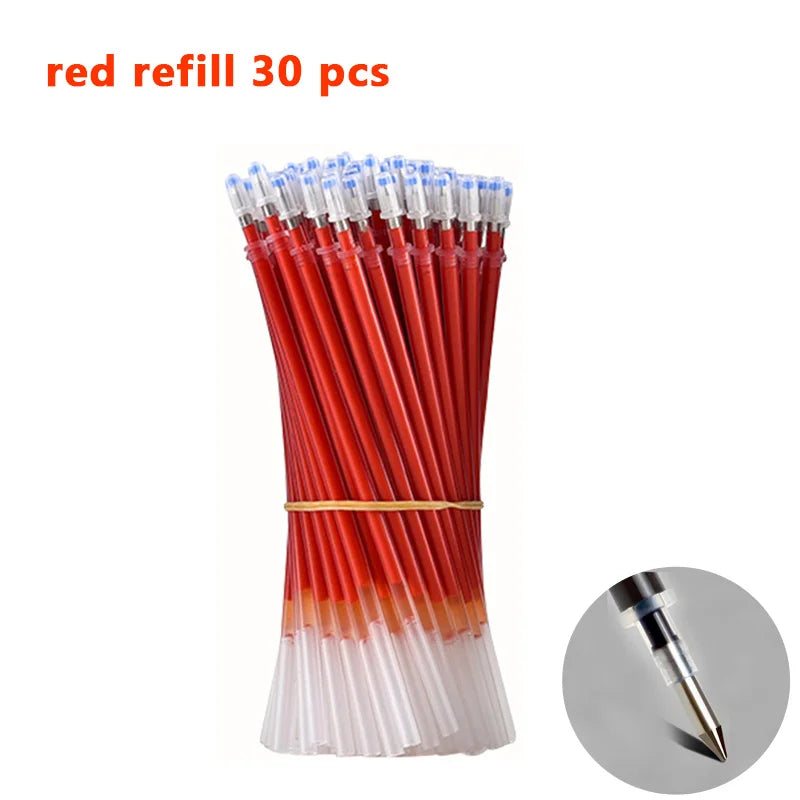 Smooth 0.5mm Gel Pen Set with Refills (Black, Blue, Red)
