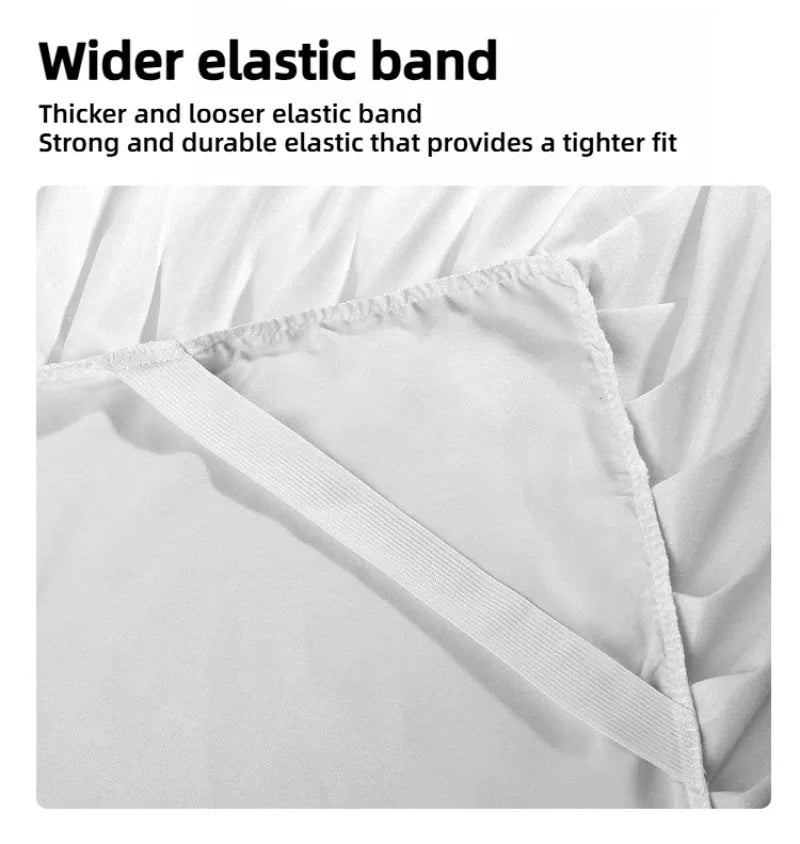 Elastic Wrap-Around Bed Skirt with 14-Inch Drop