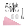 Reusable Silicone Piping Bag and Nozzle Set for Cake Decorating