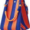 Striped Knit Mini Bucket Tote Bag