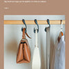 Space-Saving Closet Organizer Hooks for Bags, Hats & Scarves