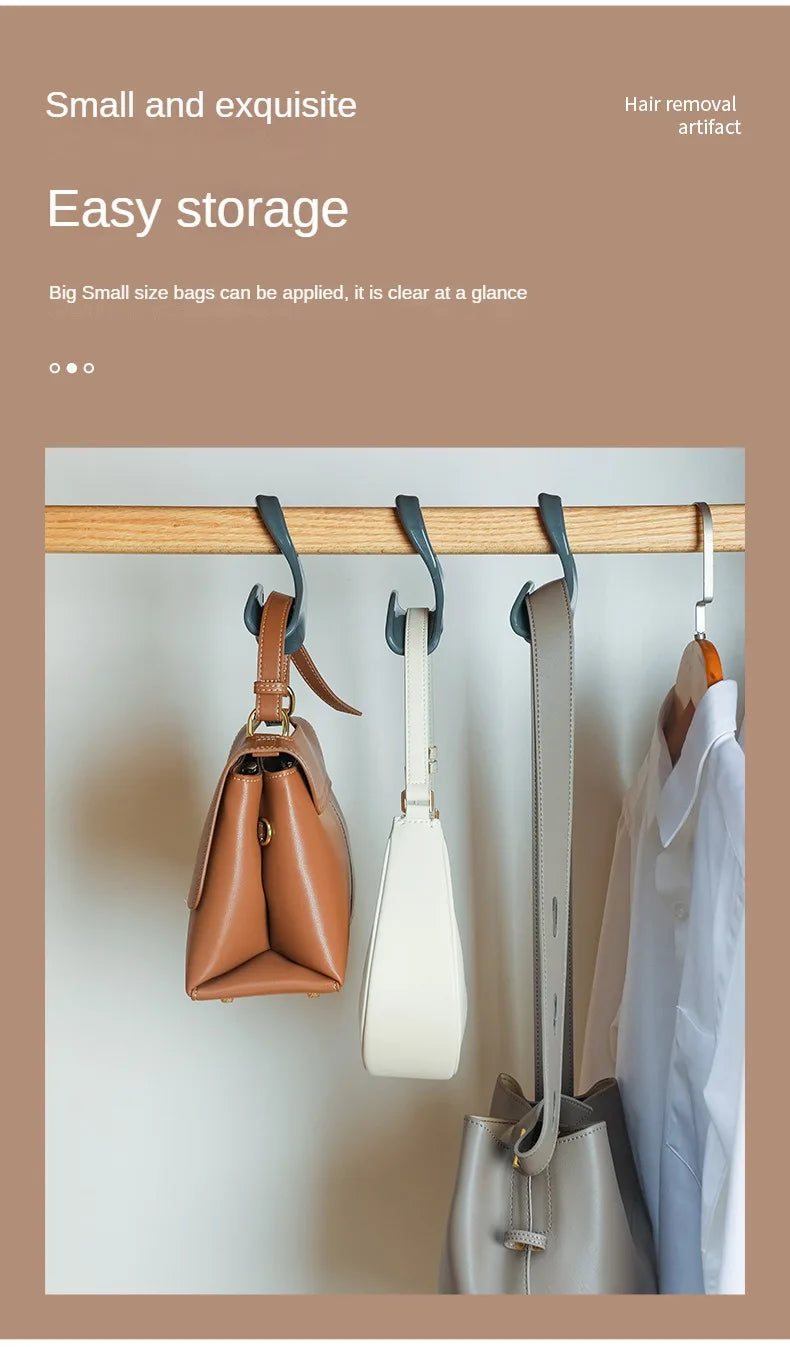 Space-Saving Closet Organizer Hooks for Bags, Hats & Scarves